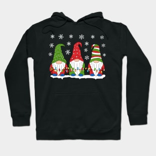 Three Gnomes with tree lights Hoodie